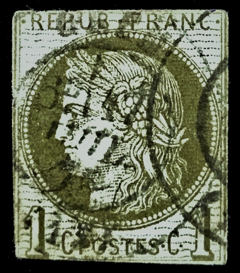 France No.39 - 1C - Report II - COTE 100,00 ++ EUROS, O  !! - 1870 Ausgabe Bordeaux