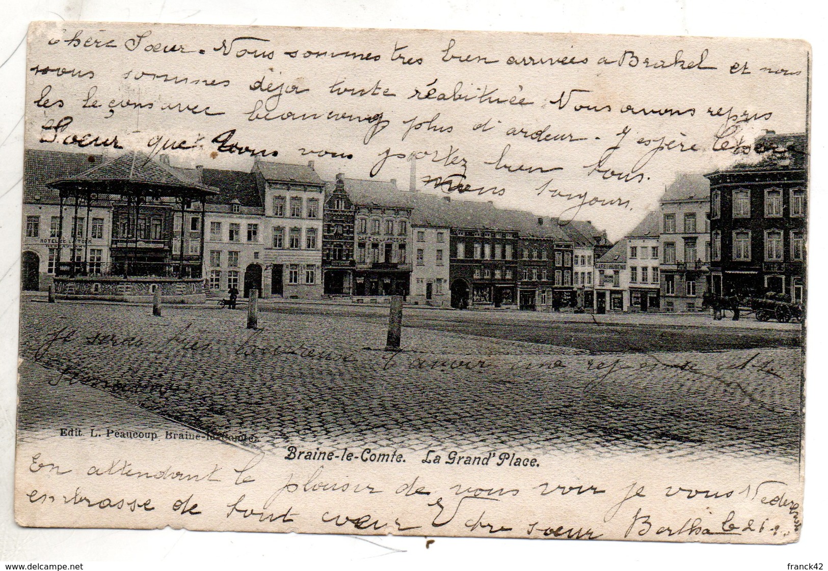 Belgique. Braine Le Comte. La Grand'place. Petits Manques En Bas - Braine-le-Comte