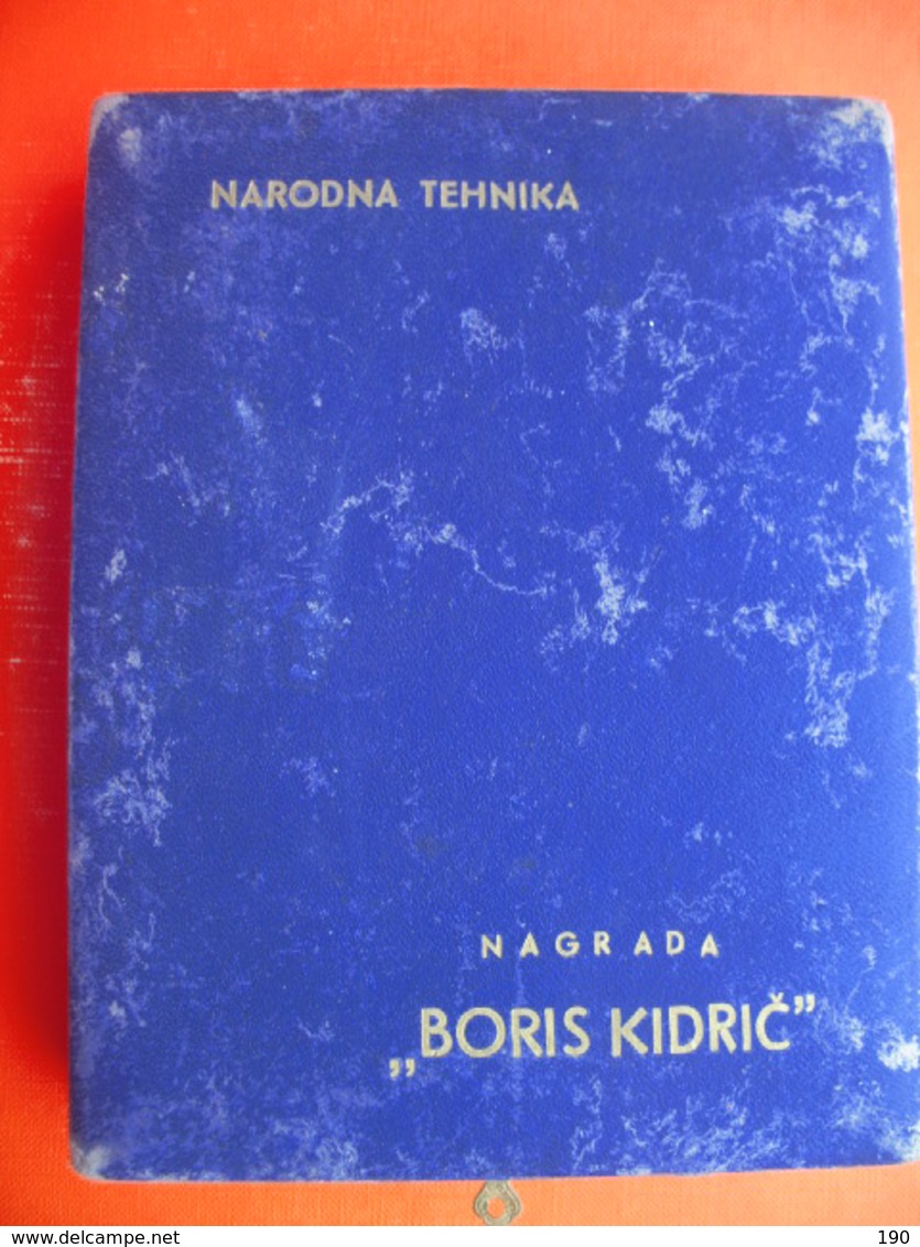 AWARD.NARODNA TEHNIKA.NAGRADA BORIS KIDRIC 1957 - Bronzes