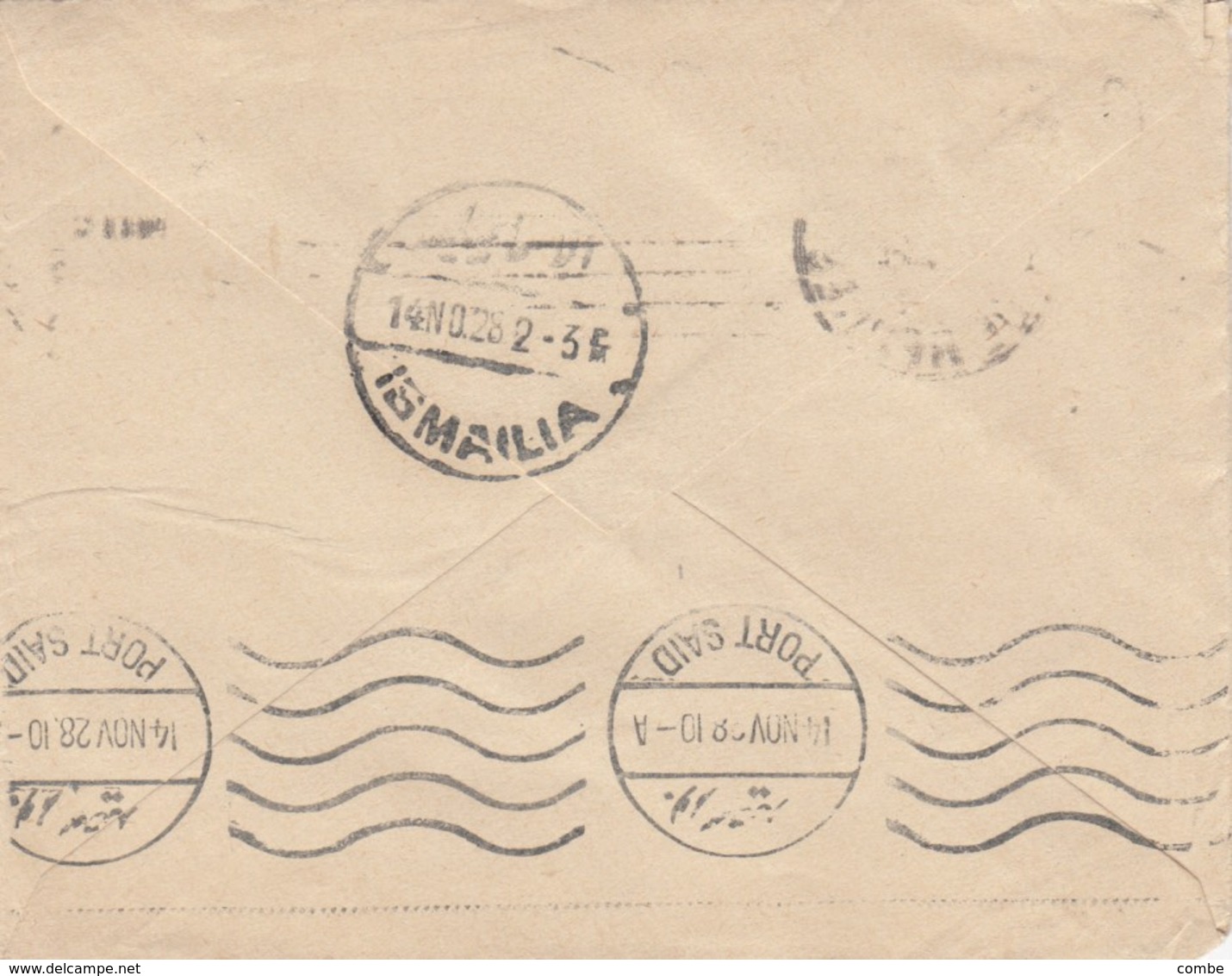 LETTRE. COVER.  1928. FRANCE. COMITE DE L'AFRIQUE FRANCAISE PARIS TO EGYPT ISMAILIA - Autres & Non Classés