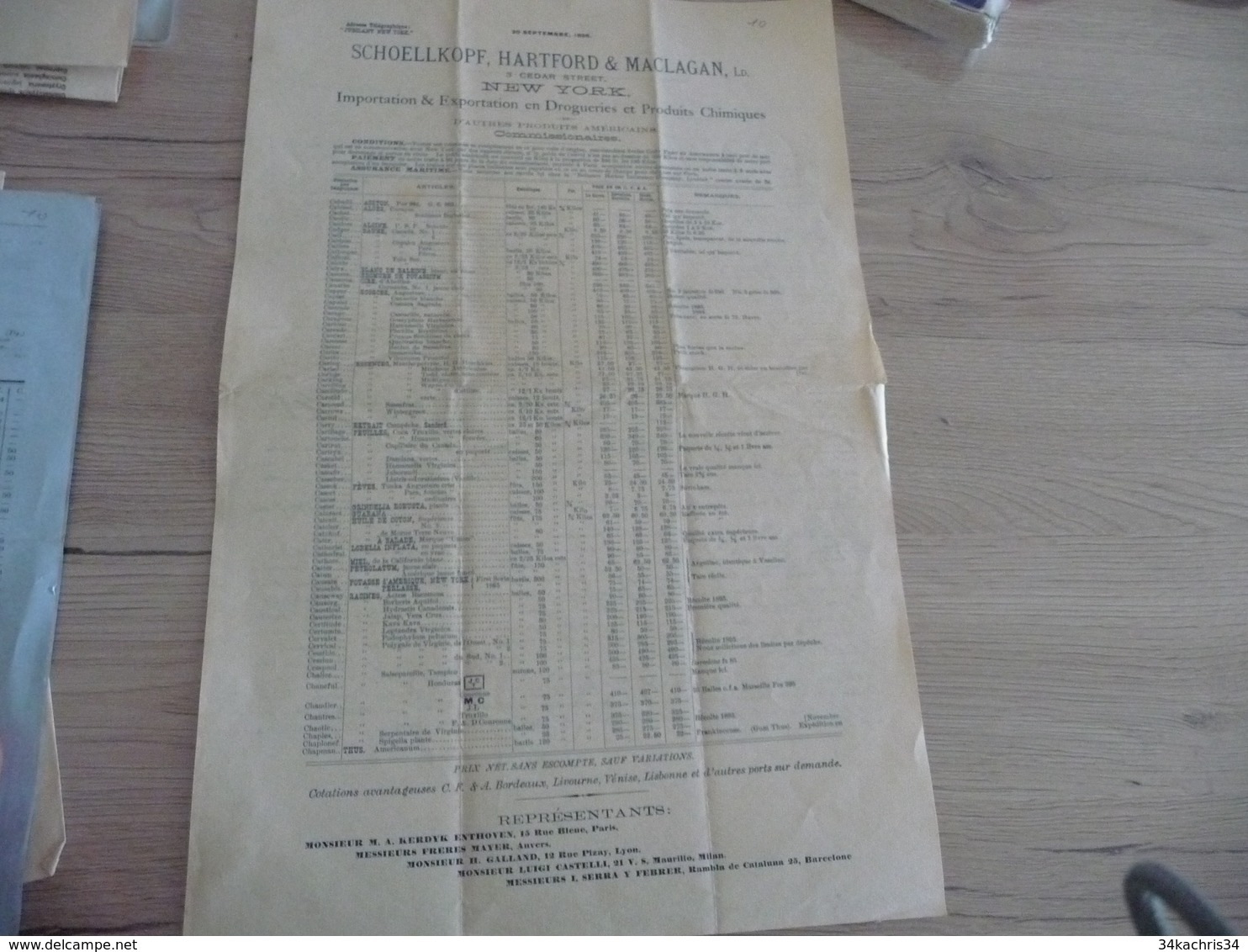 Tarif Prix 1895 New York Schoellkopf Hartford Maclagan Cedar Street  2 X A3 - Etats-Unis