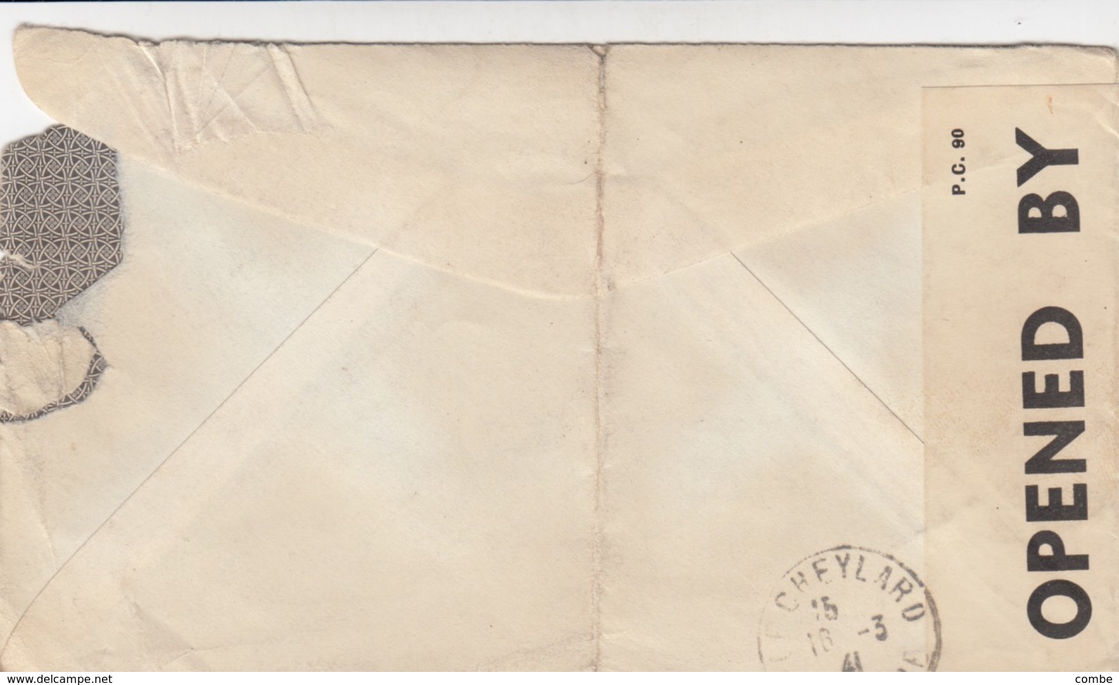 LETTRE. COVER.  1941. USA. BOSTON  TO FRANCE. CENSOR - Sonstige & Ohne Zuordnung