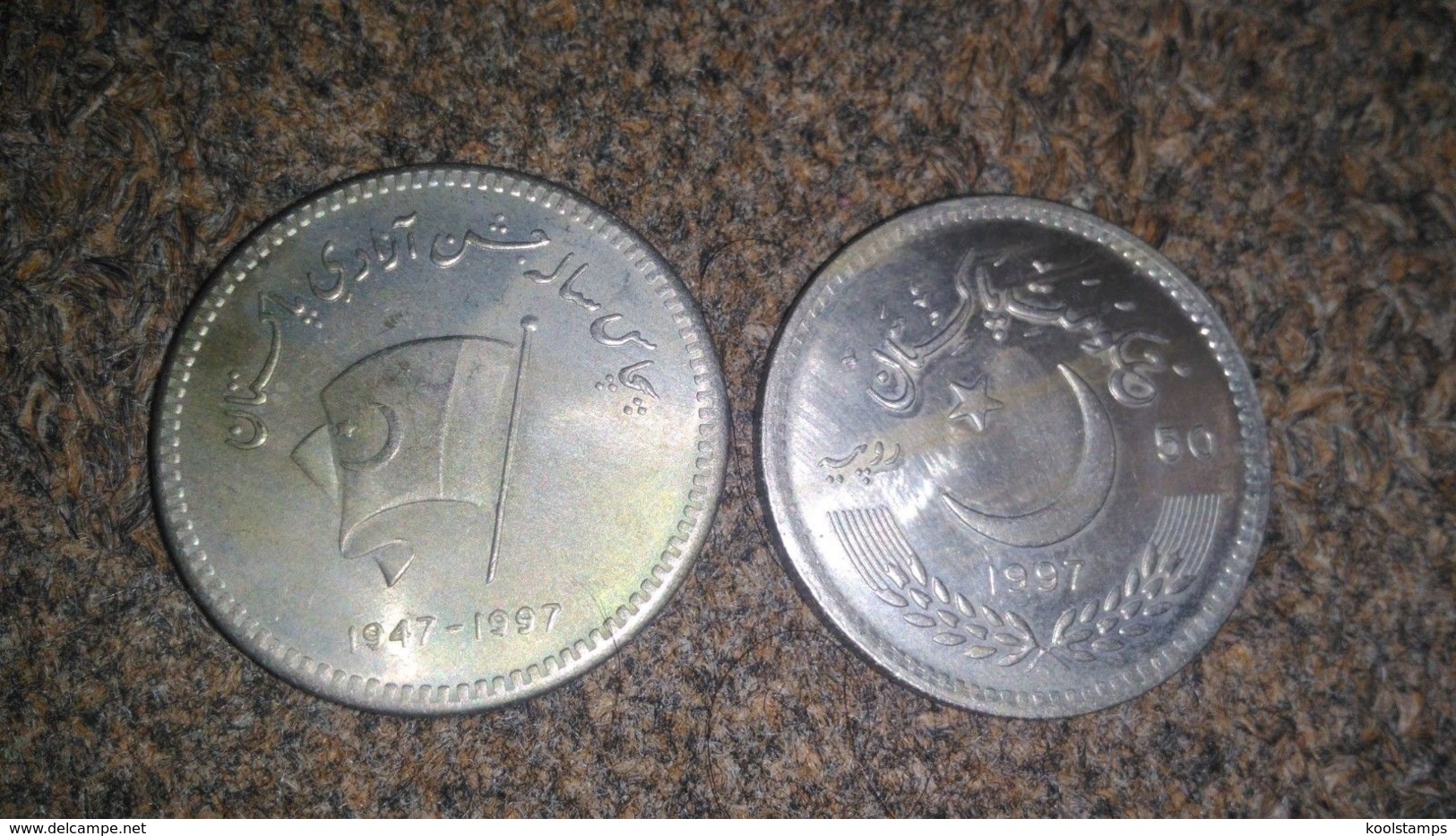 Pakistan 50 Rupees Coin 1997 "50th Anniversary National Independence" UNC - Pakistan