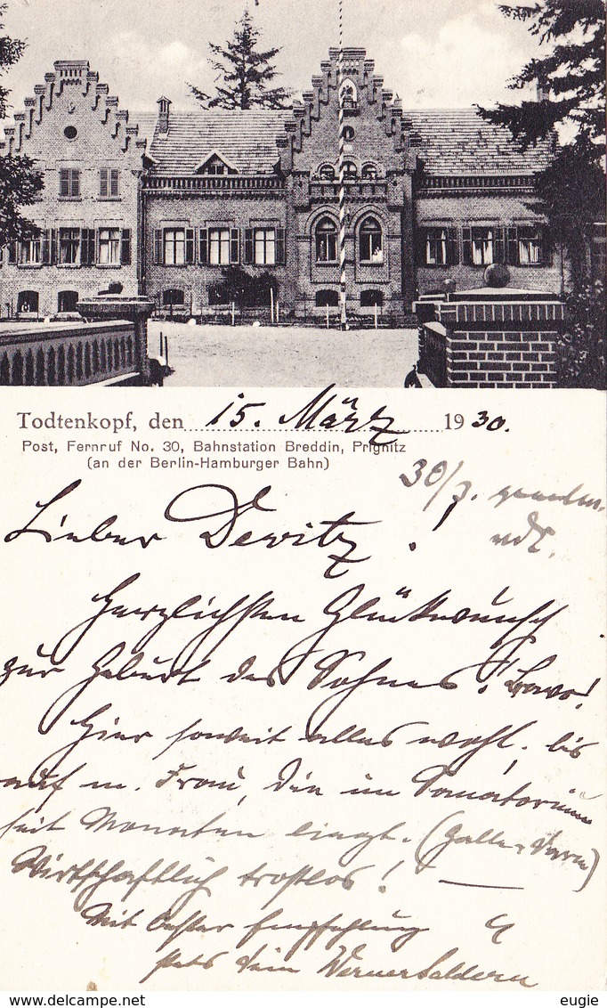 905/ Bahnstation Breddin, Prignitz, Todtenkopf 1930, An Der Berlin-Hamburger Bahn - Andere & Zonder Classificatie