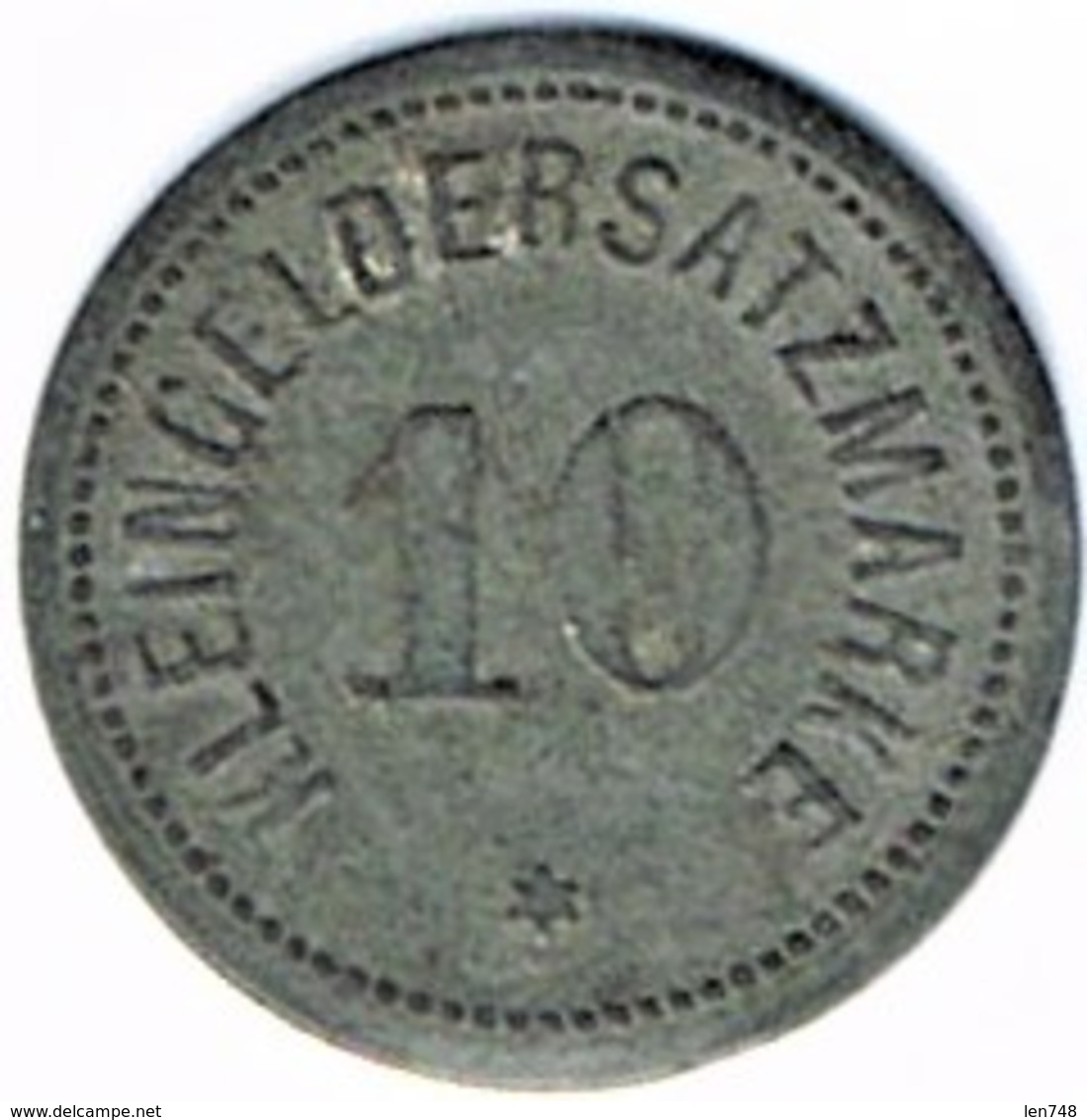 Allemagne - Nécessité - DARMSTADT 10 Pf 1917 (zinc) - Monétaires/De Nécessité