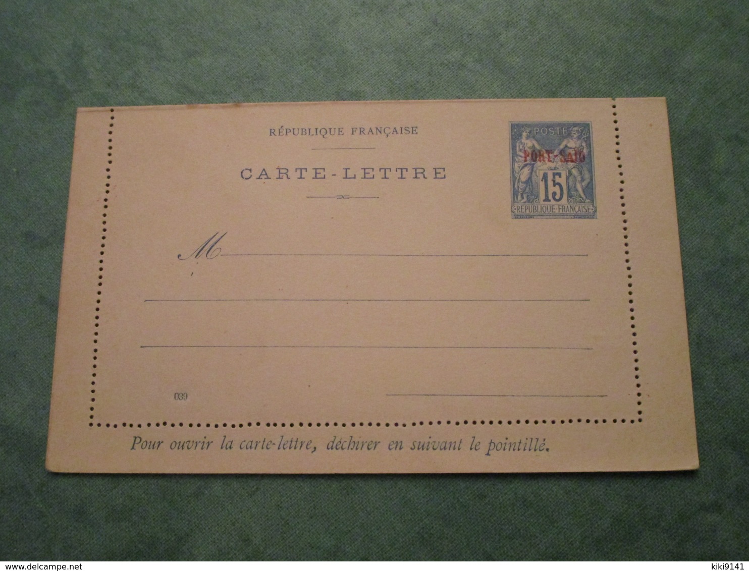 ENTIER Type Sage Surchargé - Carte-Lettre 15 Centimes - Covers & Documents