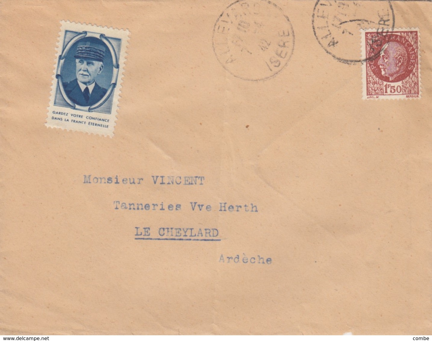 LETTRE. COVER. FRANCE PETAIN - Sonstige & Ohne Zuordnung