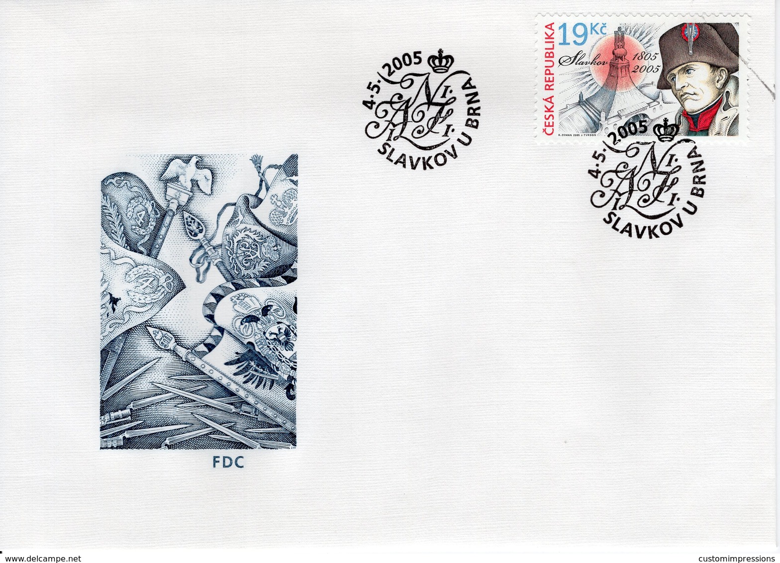 CZECH REPUBLIC  -  2005 The 200th Anniversary Of The Battle Of Austerlitz  FDC5813 - FDC