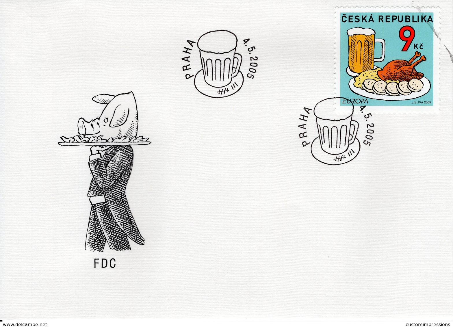 CZECH REPUBLIC  -  2005 EUROPA Stamps - Gastronomy  FDC5814 - FDC