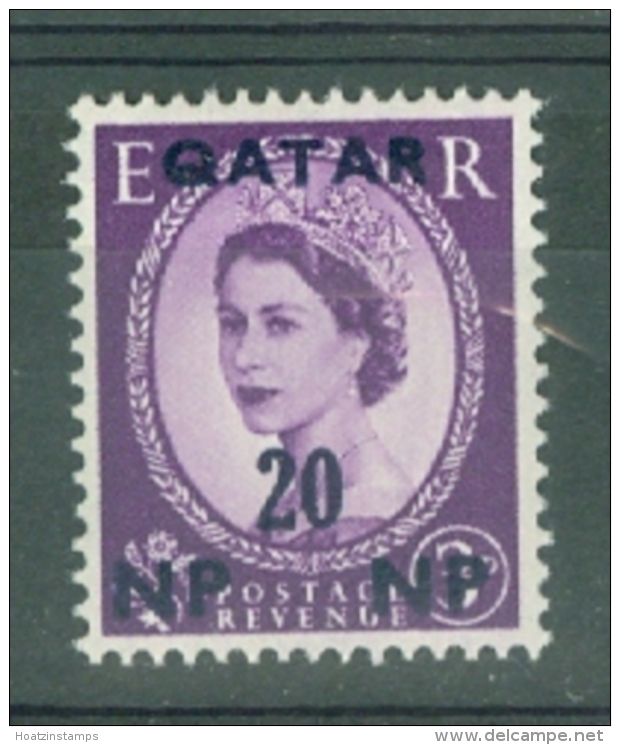 Qatar: 1957/59   QE II    SG7   20n.p. On 3d    MH - Qatar