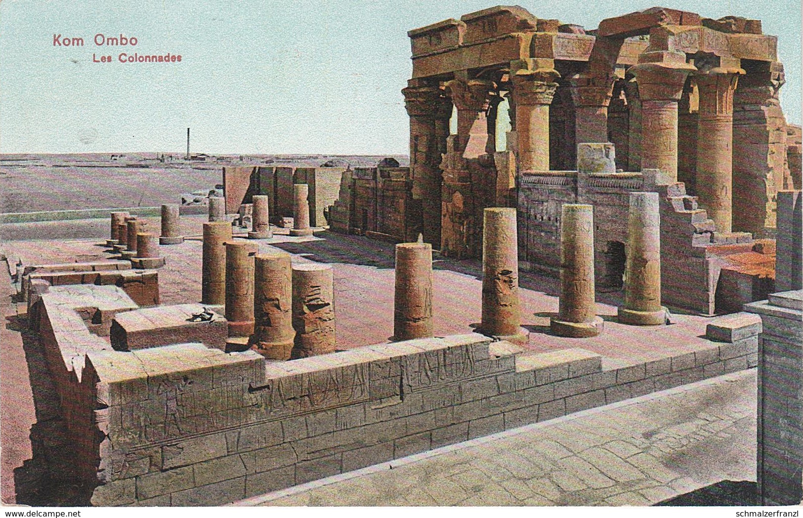 CPA AK Denderak Dendera دندرة Kom Ombo Colonnades Temple معبد A Qina Qena قنا Ägypten Egypt مصر Egypte - Qina