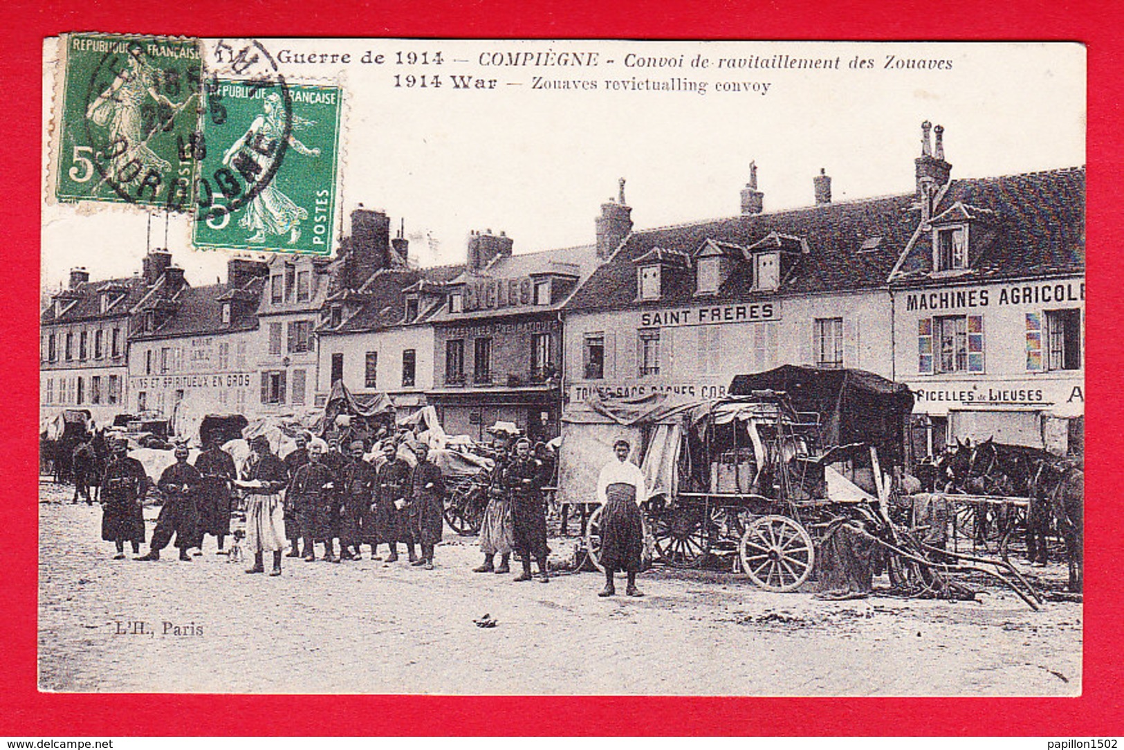 F-60-Compiegne-44P107 Convoi De Ravitaillement Des Zouaves, Guerre 1914, Animation, Cpa - Compiegne