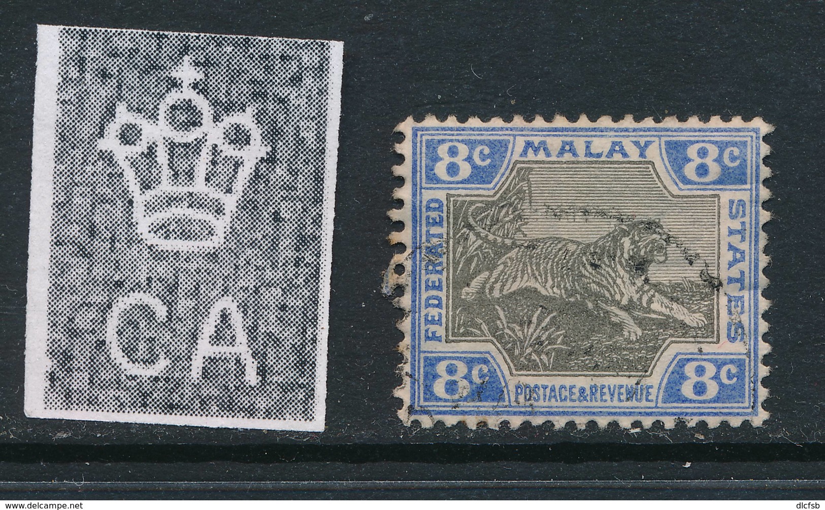 MALAYA, 1900 8c Grey Very Fine, SG19a, Cat £11 - Federated Malay States