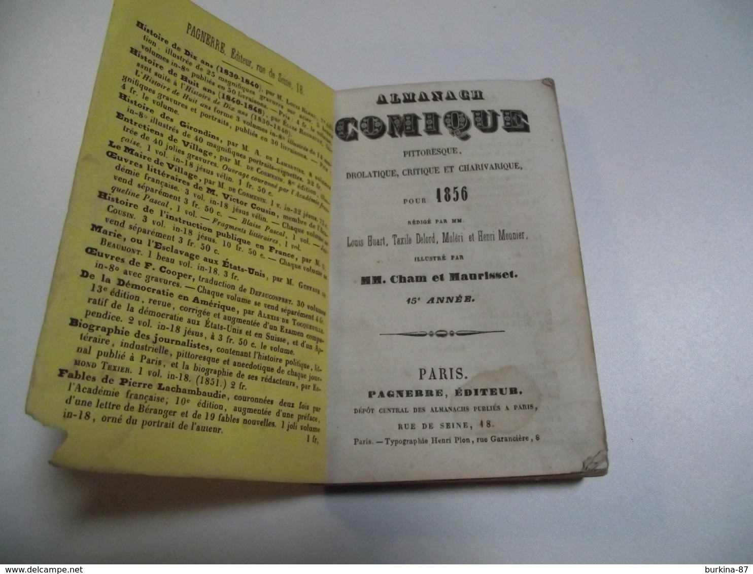 Almanach Comique, 1856, 192 Pages - Petit Format : ...-1900