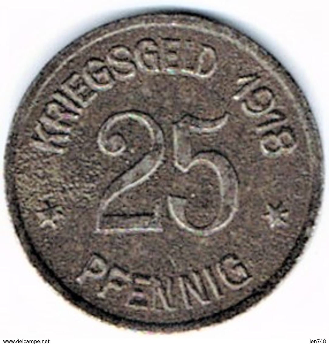 Allemagne - Nécessité - COBLENZ - 25 Pfennig 1918 - Monétaires/De Nécessité