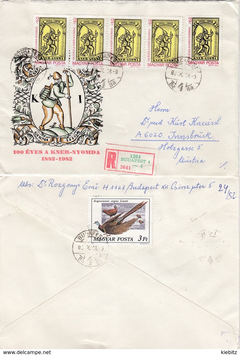 UNGARN 1982 - Recoschmuckbrief - MiNr: 3574 5x - Briefe U. Dokumente