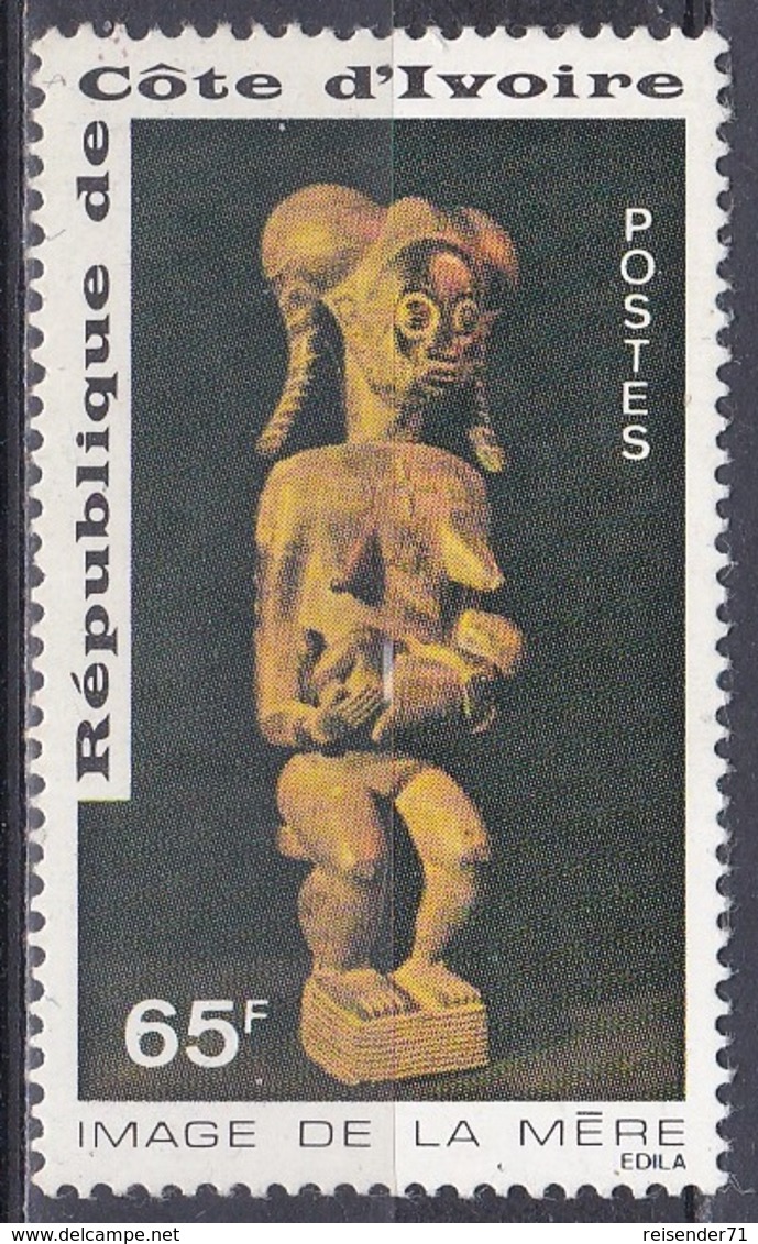 Elfenbeinküste Ivory Coast Cote D'Ivoire 1976 Gesellschaft Muttertag Mother's Day Skulpturen Sculptures, Mi. 482 ** - Côte D'Ivoire (1960-...)