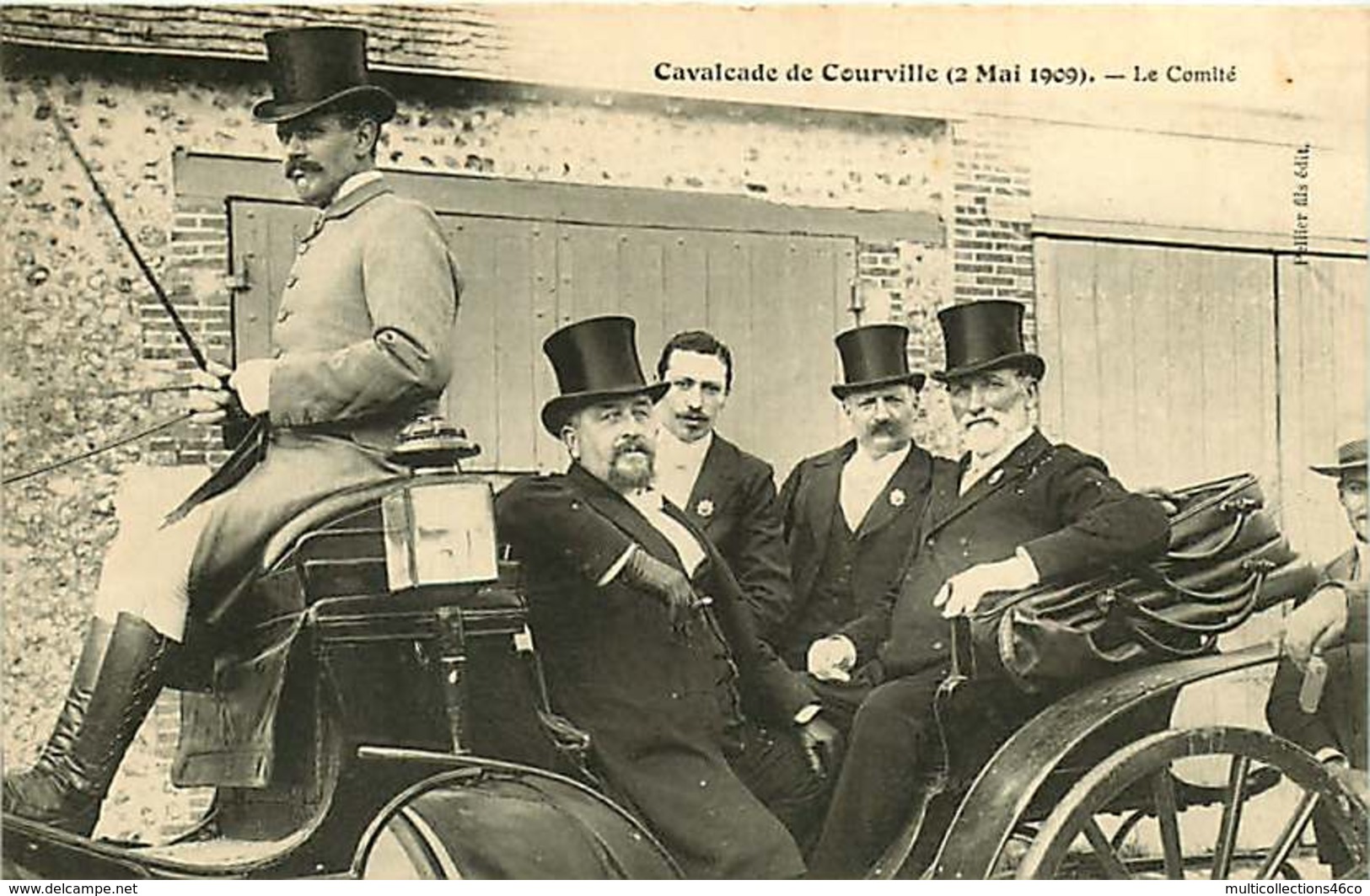 080119 - 28 COURVILLE - Cavalcade 2 Mai 1909 Le Comité - Personnalité Fête évènement - Courville