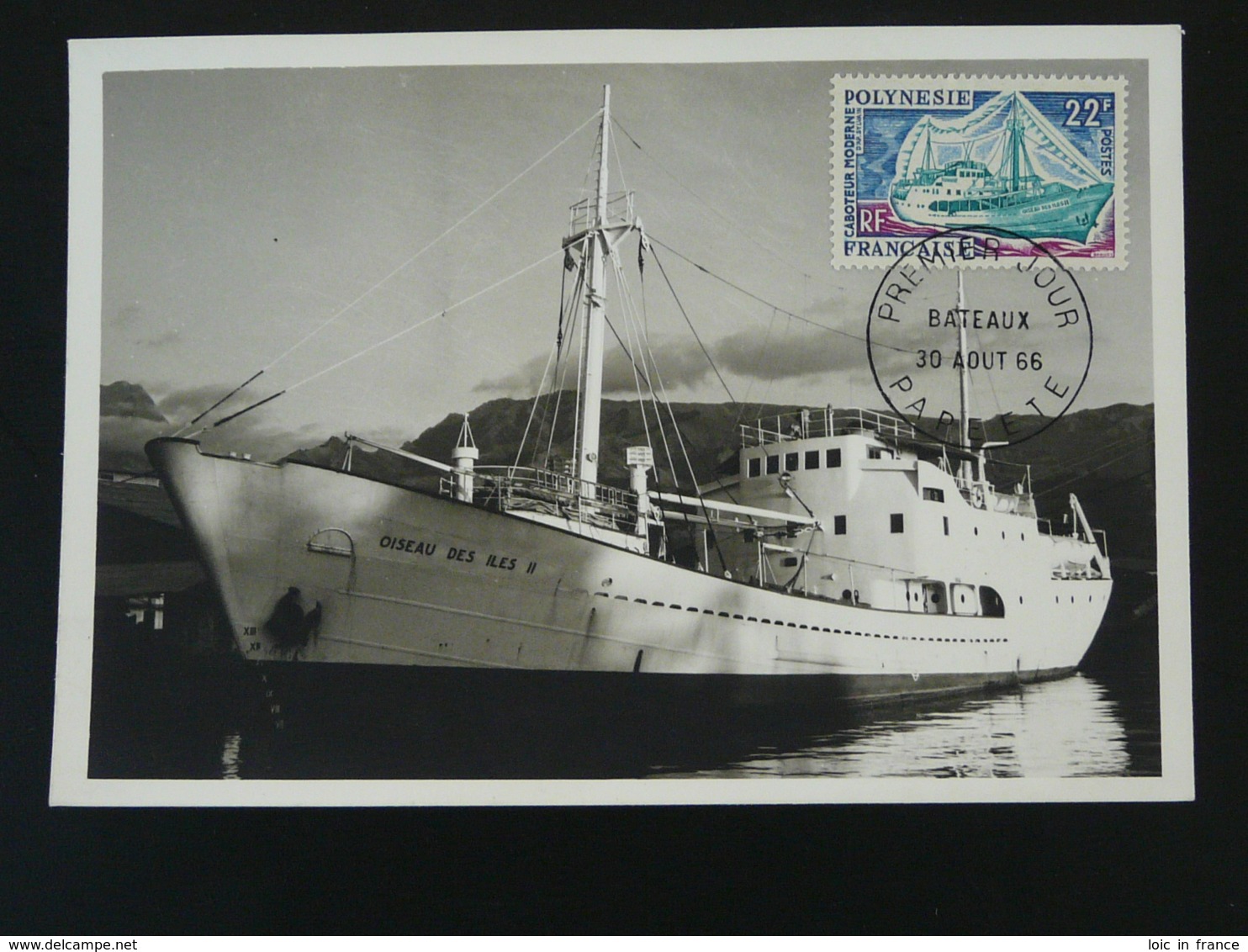 Carte Maximum Card Bateau Ship Polynésie 1966 - Maximum Cards