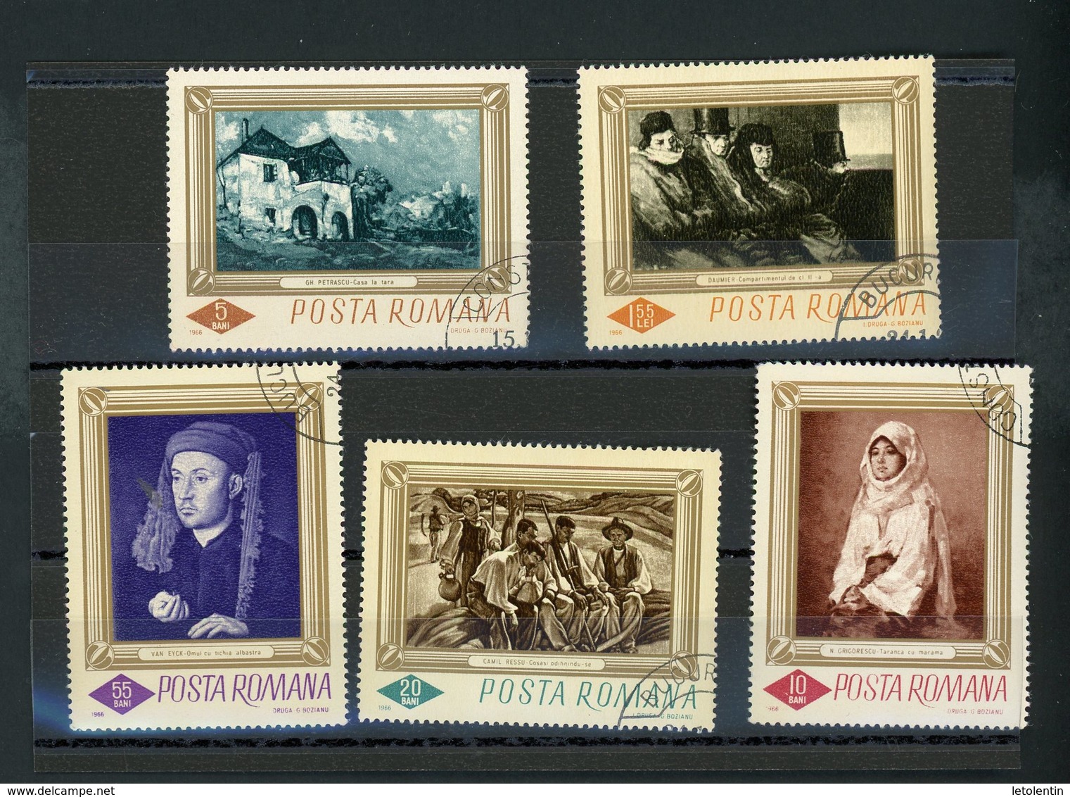 ROUMANIE - TABLEAUX N° Yt 2248/2252 Obli. - Used Stamps