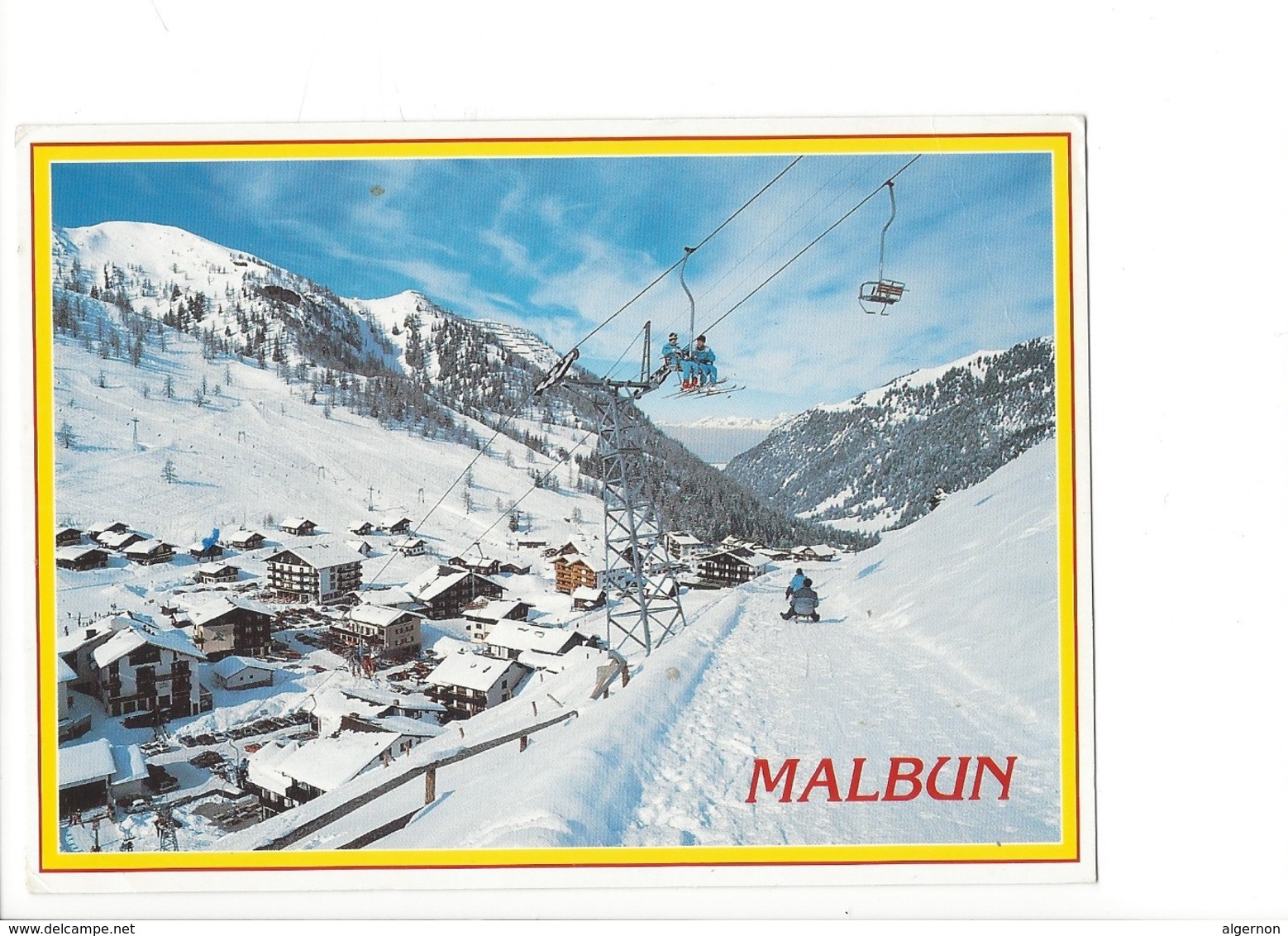 21273 - Malbun Mit Sesselbahn Sareiserjoch Télésiège Lugeurs ( Format 10 X 15 ) - Liechtenstein