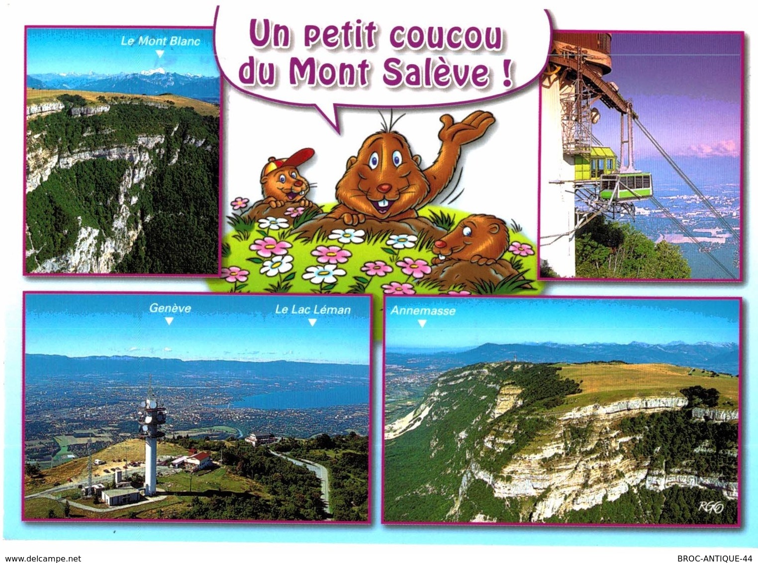 CPM* N°562 - LOT DE 5 CARTES DE MONNETIER ET LE MONT SALEVE - Autres & Non Classés