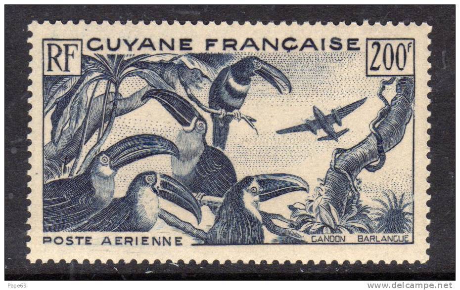 Guyane P.A.  N° 37 X Faune : Toucans  Trace De Charnière Sinon TB - Autres & Non Classés