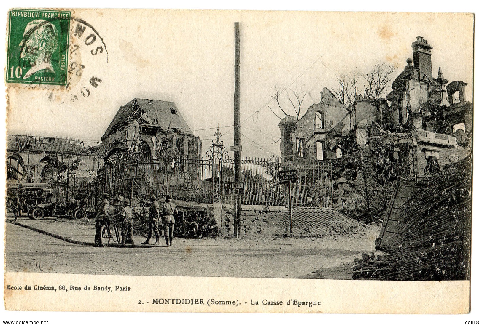 CPA 80 MONTDIDIER Caisse D' Epargne ( Guerre 1914 1918) - Montdidier