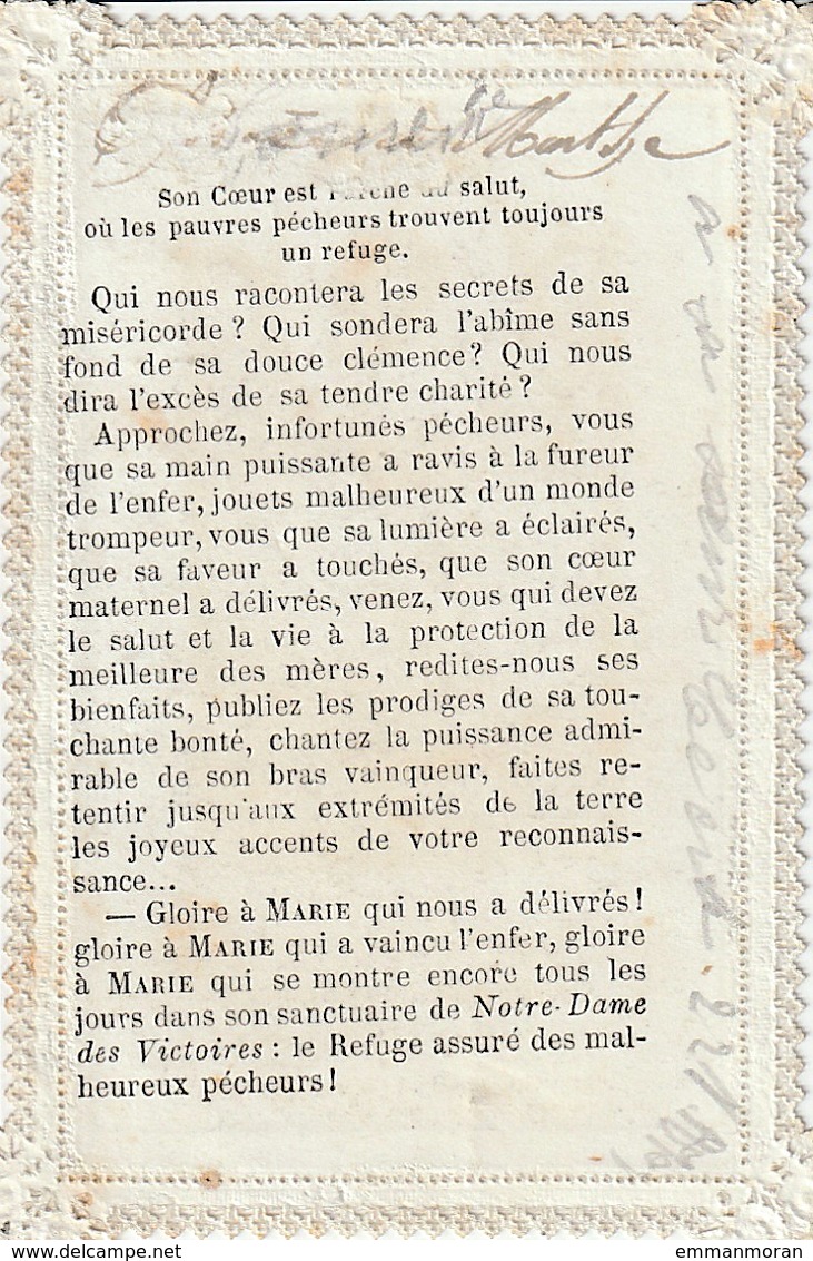 Notre Dame Des Victoires - Ch. Letaille, N°11 - Dentelle De Papier - Images Religieuses