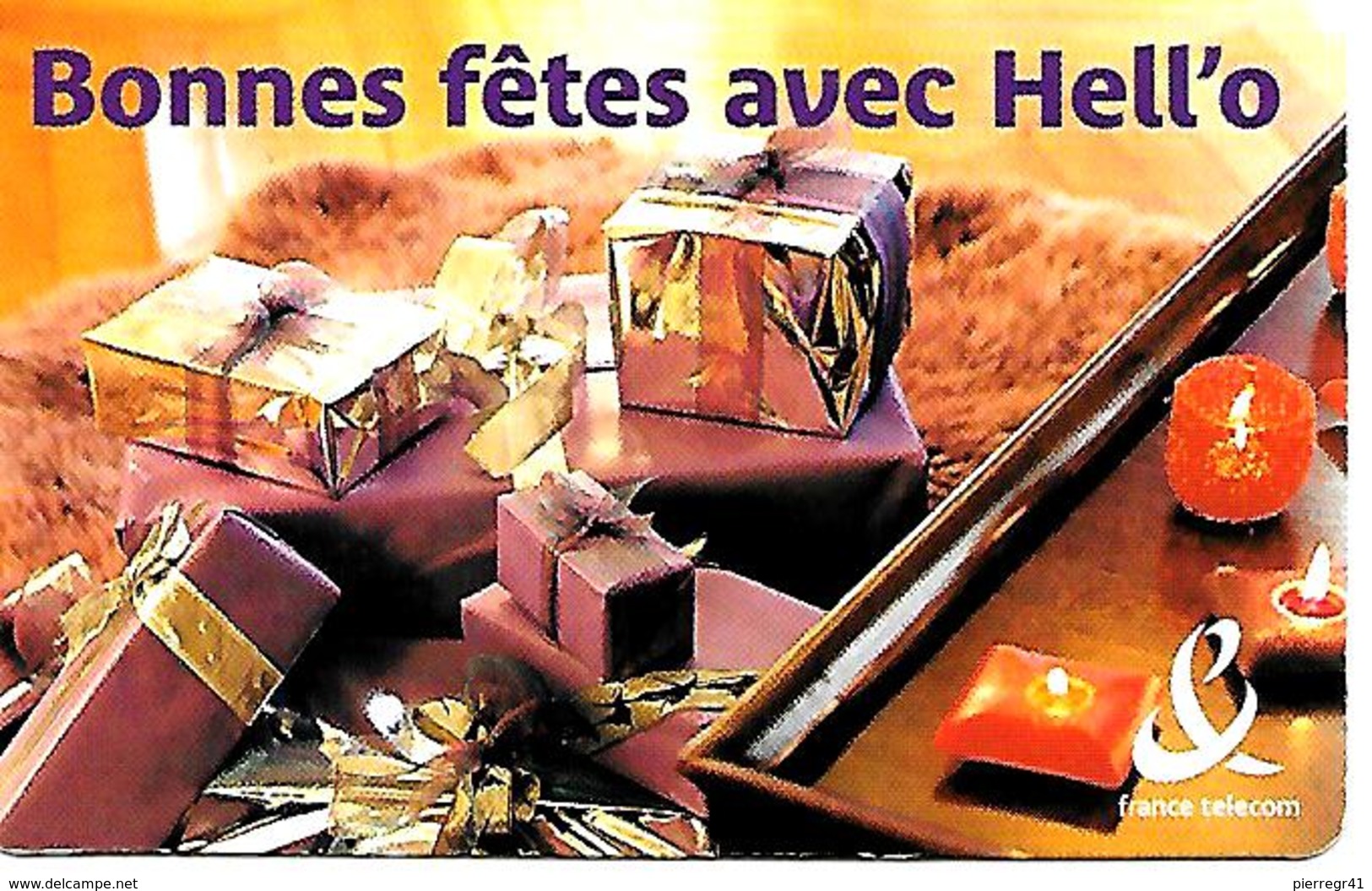 CODECARD-FT-5MN D APPEL- BONNES FETES Avec HELLO-T BE - FT