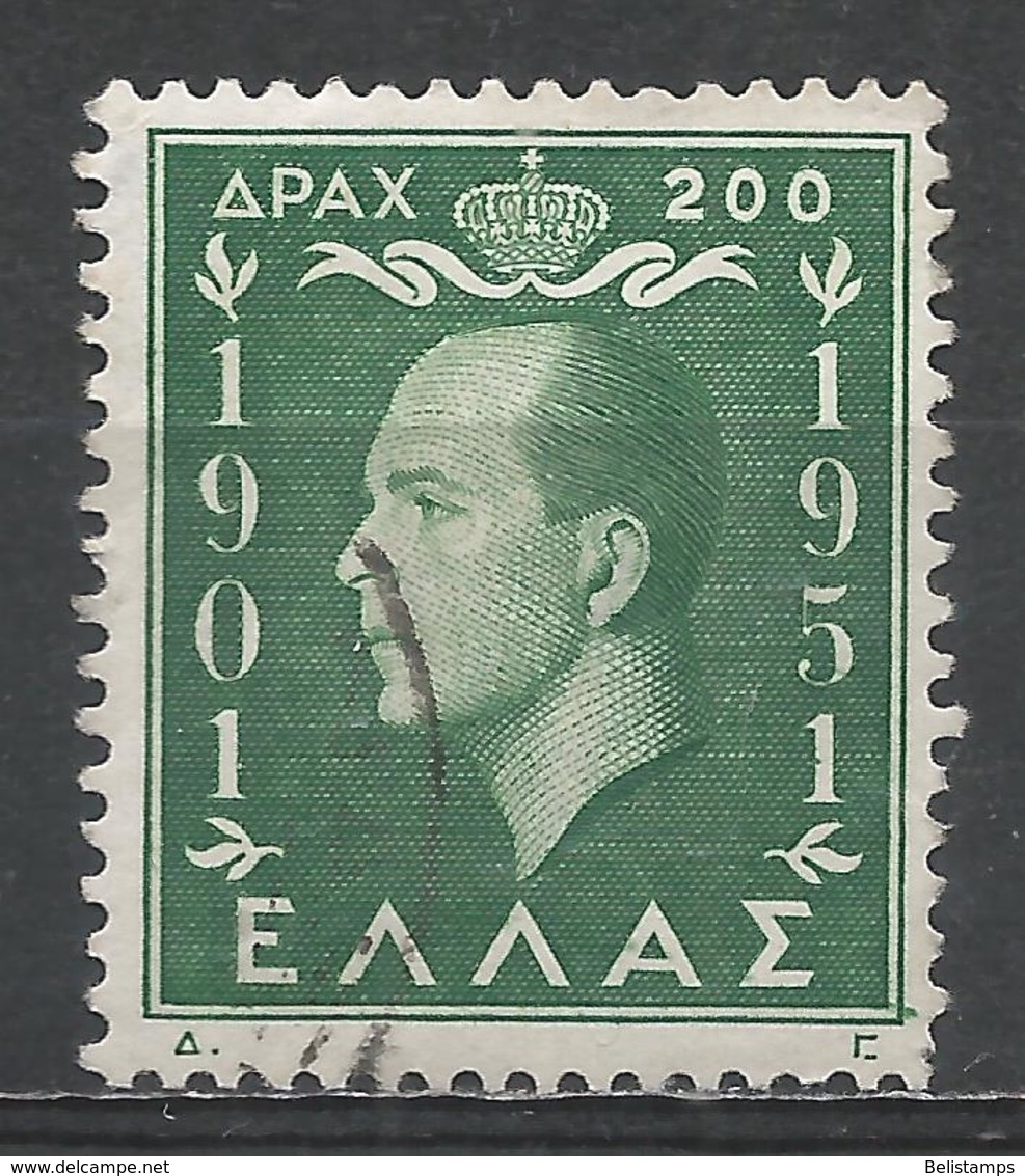 Greece 1952. Scott #545 (U) King Paul I * - Oblitérés