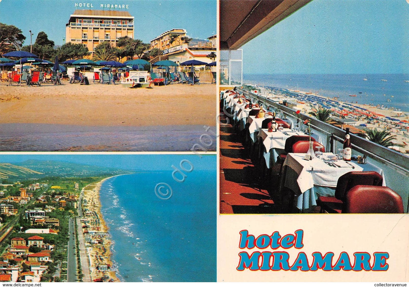 Cartolina Roseto Degli Abruzzi Hotel Miramare 3 Vedute  (Teramo) - Teramo