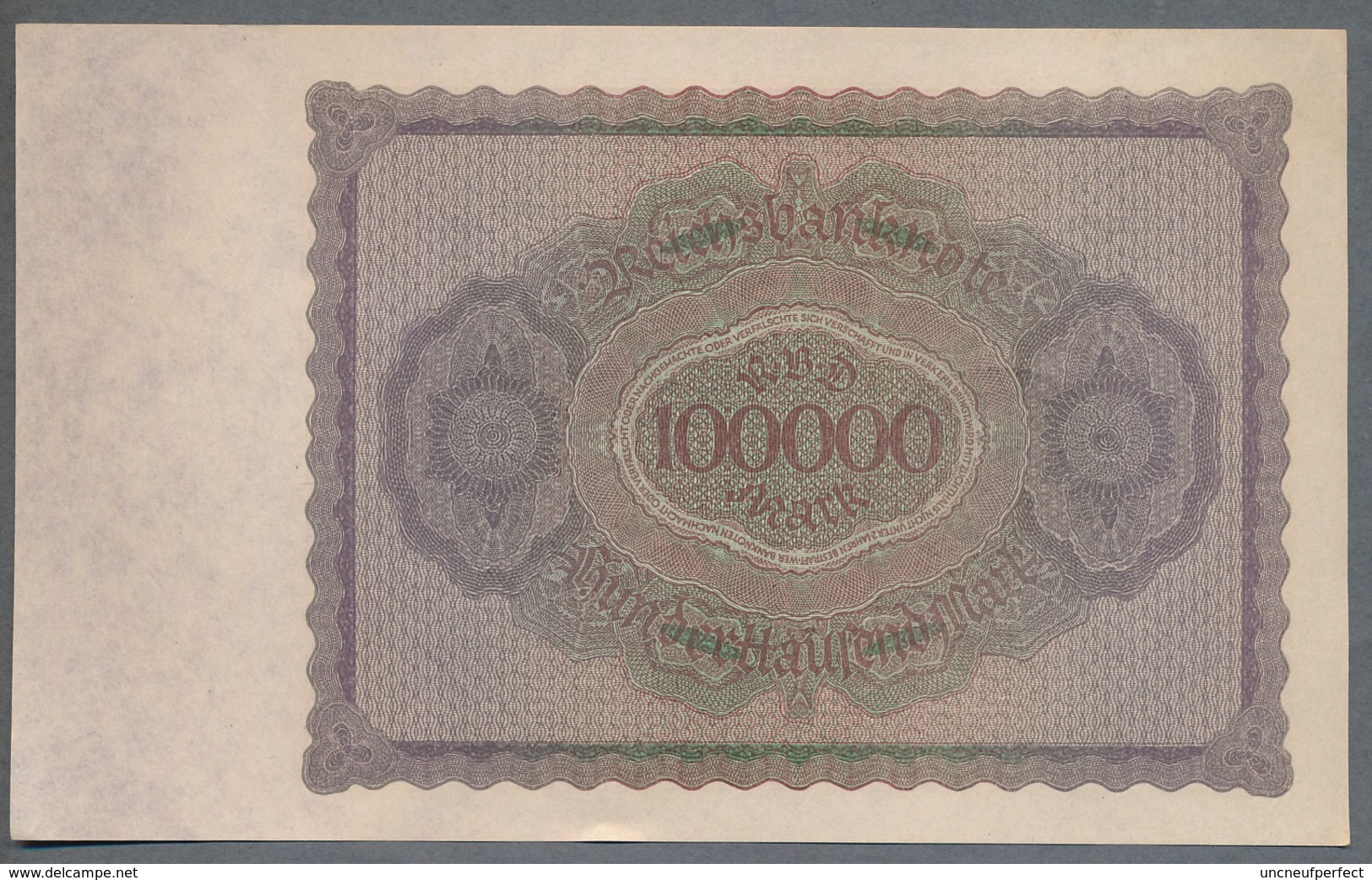 Pick83a - 100 000 Mark Ro 82a Impression Du Reichs ** UNC ** - 100000 Mark