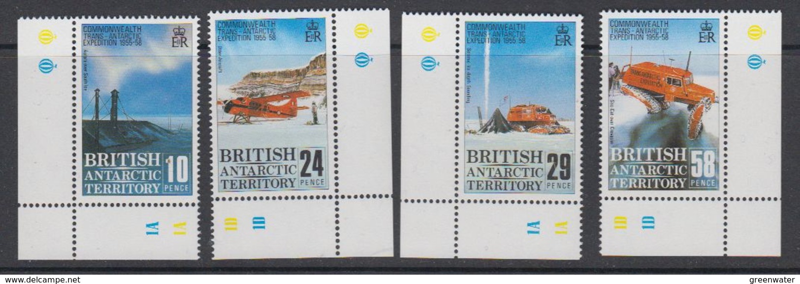 British Antarctic Territory (BAT) 1988 Trans-Antarctic Expedition (corners) 4v ** Mnh (41644B) - Unused Stamps