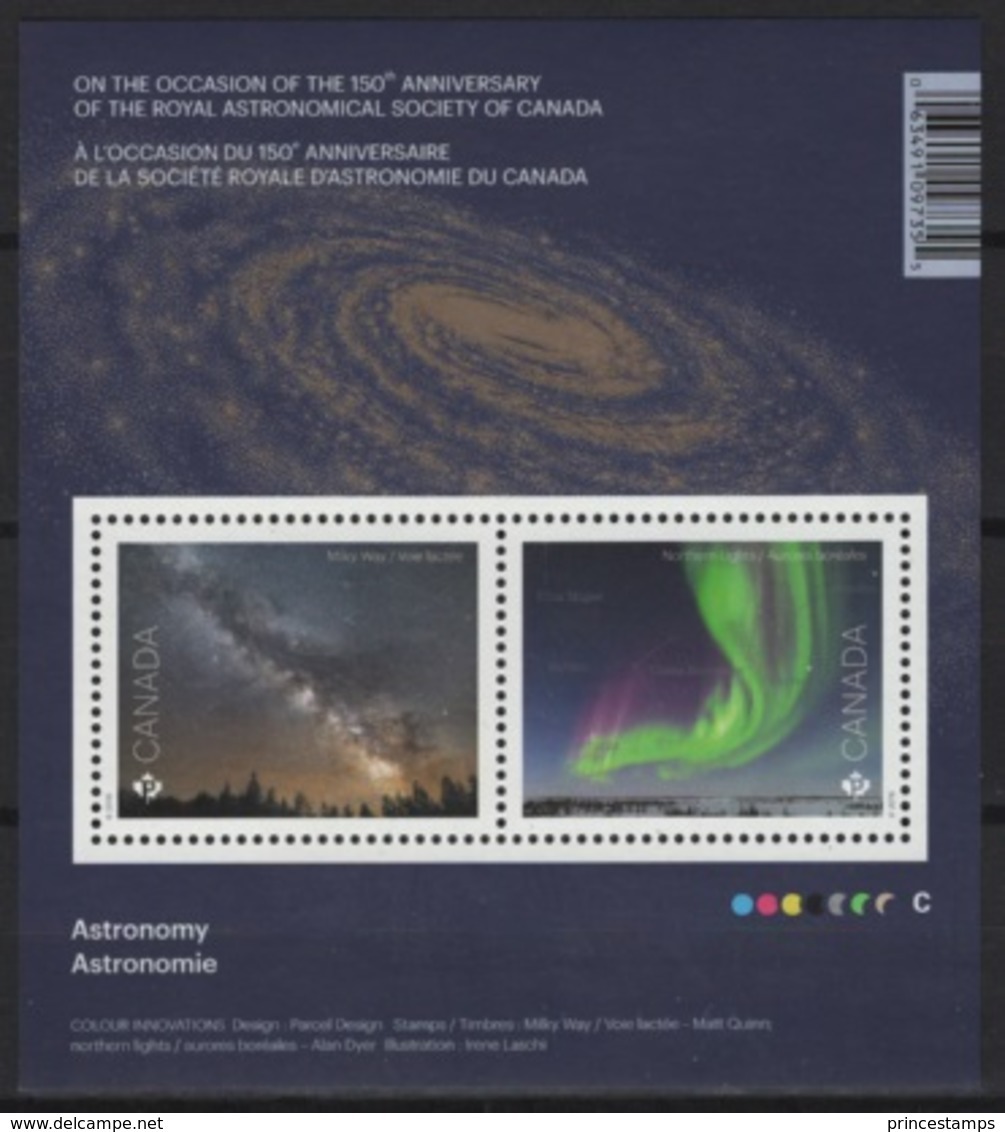 Canada (2018) - Block -  /  Antarctic - Antartida - Antartide - Polar - Aurora - Astronomie - Astronomy - Sterrenkunde