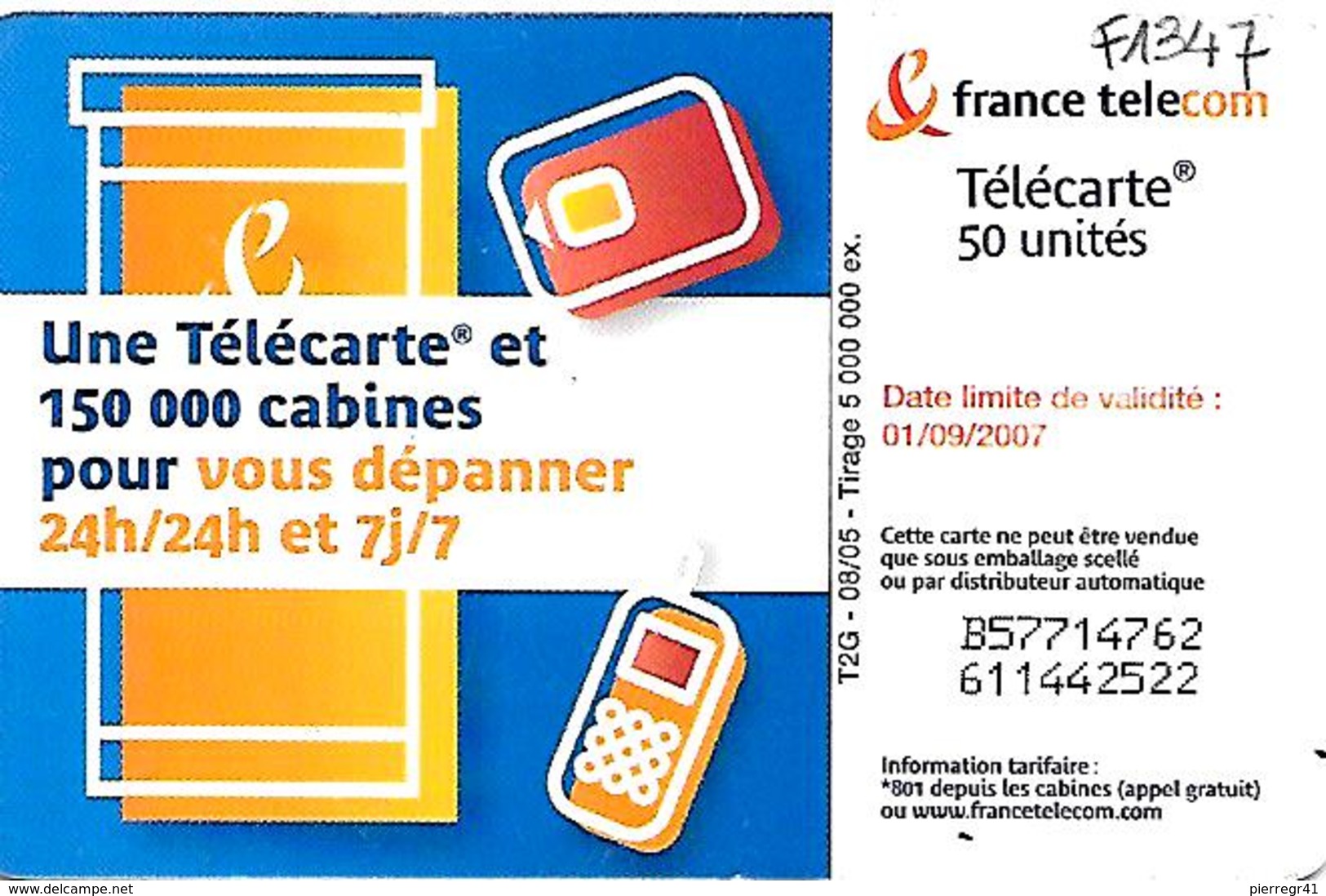 CARTE°-PUBLIC-50U-F1347-GEM1-08/05-MODE D EMPLOI-COUPLE 1-UTILISE-TBE - 2005