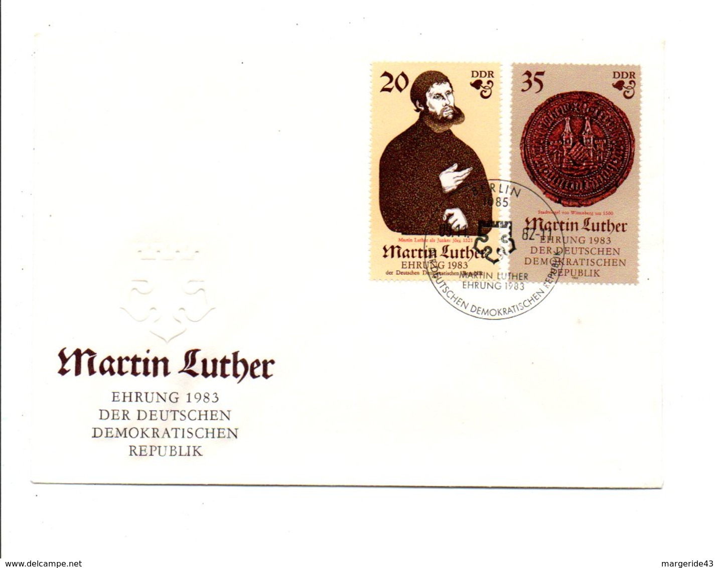 ALLEMAGNE RDA DDR 1982 SERIE 500 ANS NAISSANCE DE MARTIN LUTHER - Other & Unclassified