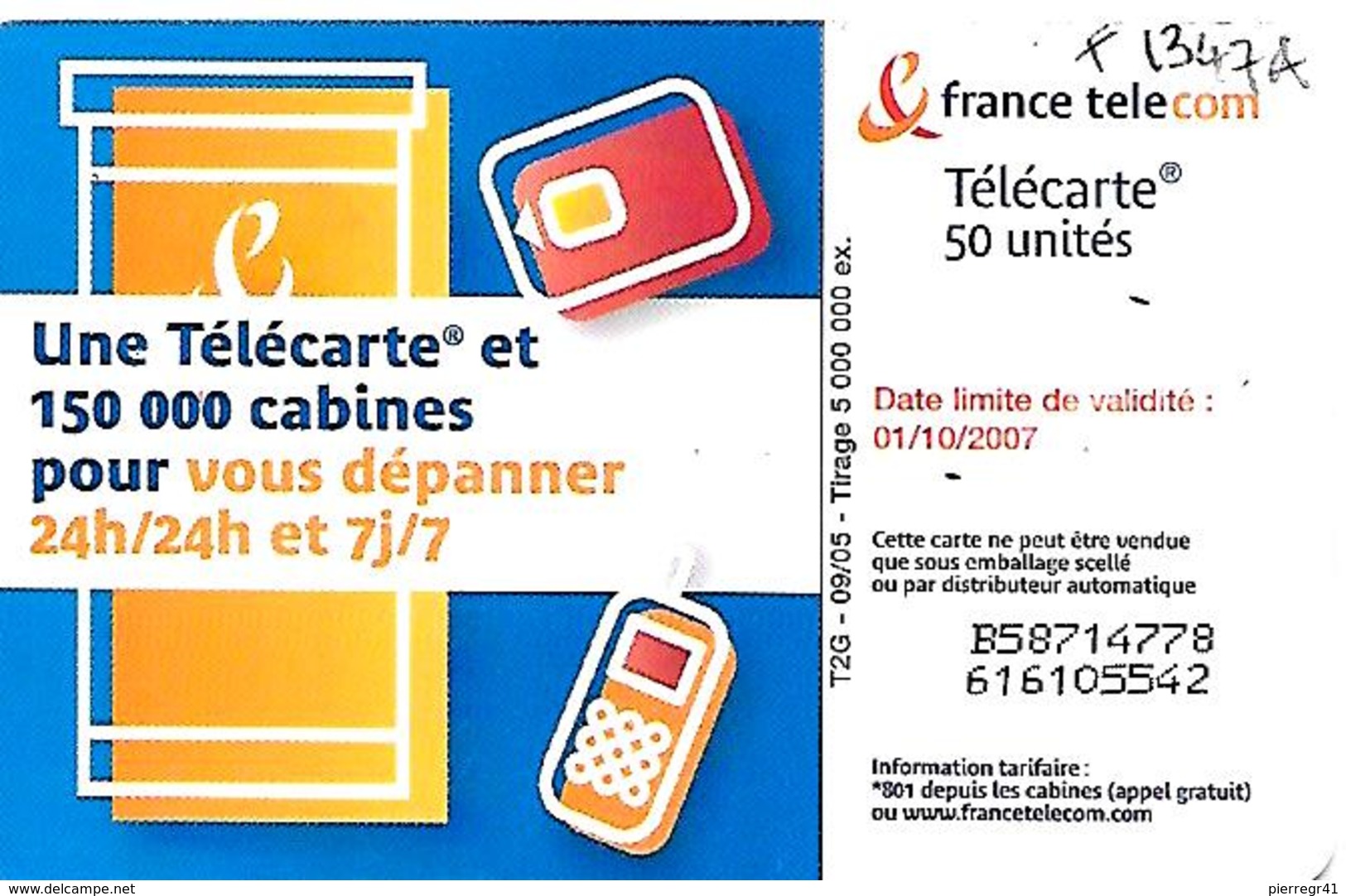 CARTE°-PUBLIC-50U-F1347A-GEM1-09/05-MODE D EMPLOI-COUPLE 1-UTILISE-TBE - 2005