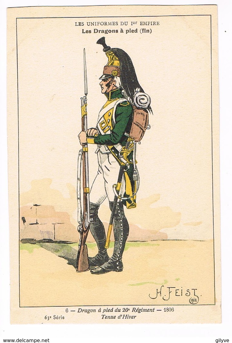 Uniforme 1er Empire. Dragon à Pieds. 1806. H.Feist. (22) - Uniformes