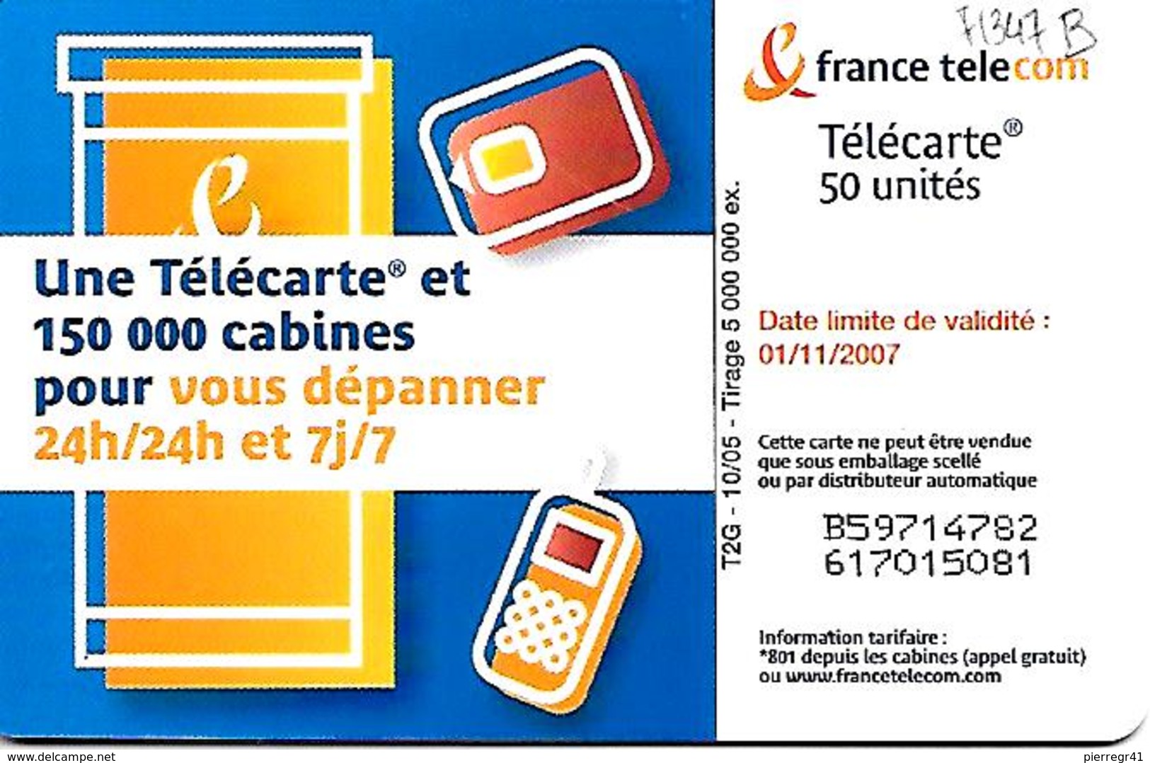 CARTE°-PUBLIC-50U-F1347B-GEM1-10/05-MODE D EMPLOI-COUPLE 1-UTILISE-TBE - 2005