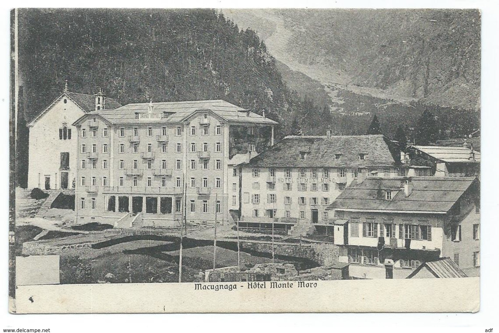 CPA MACUGNAGA, HOTEL MONTE MORO, PIEMONT, ITALIE - Other & Unclassified