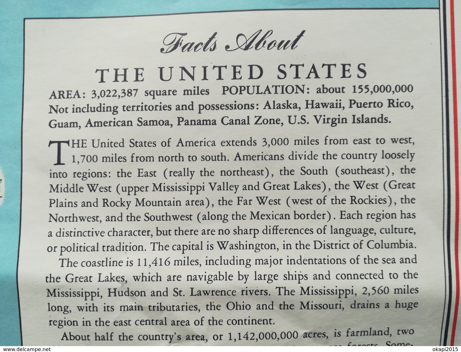 A PICTORIAL MAP OF THE UNITED STATES OF AMERICA SHOWING PRINCIPAL REGIONAL RESSOURCES PRODUCTS AND NATURAL FEATURES - Autres & Non Classés