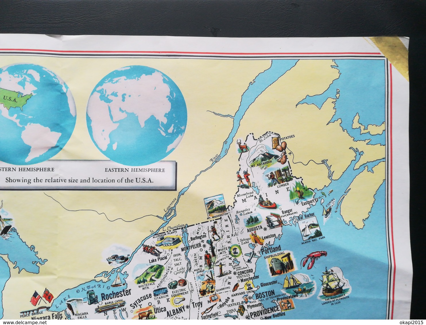 A PICTORIAL MAP OF THE UNITED STATES OF AMERICA SHOWING PRINCIPAL REGIONAL RESSOURCES PRODUCTS AND NATURAL FEATURES - Autres & Non Classés