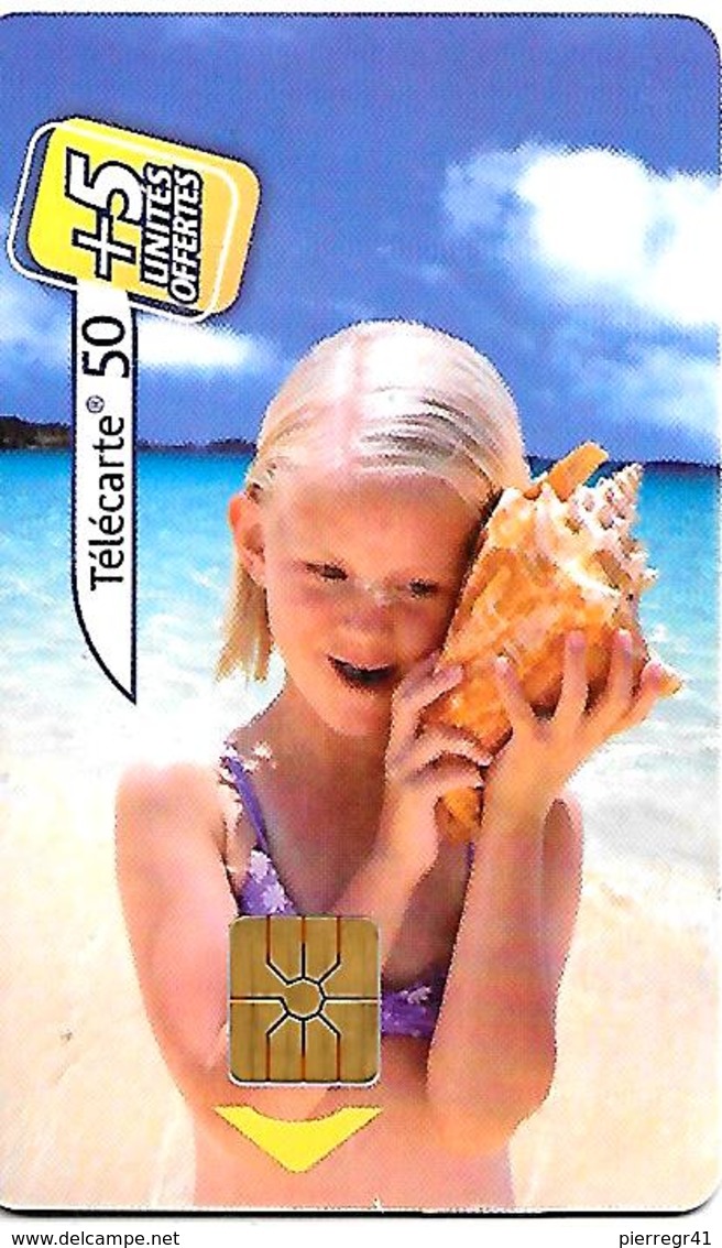 CARTE°-PUBLIC-50U-F1354-GEM1-05/06-ENFANT COQUILLAGE-UTILISE-TBE - 2006