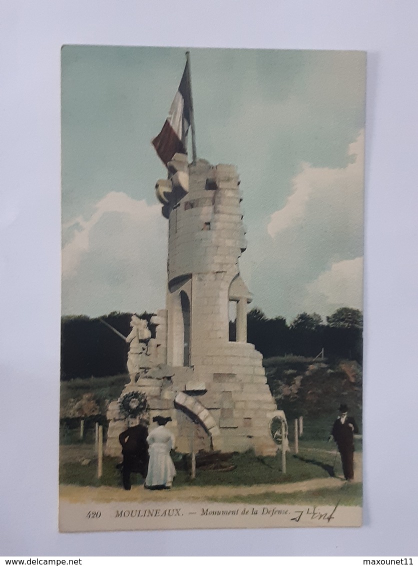 76 - Seine Maritime - Carte Couleur De Moulineaux - Monument De La Défense ... Lot1 . - Autres & Non Classés