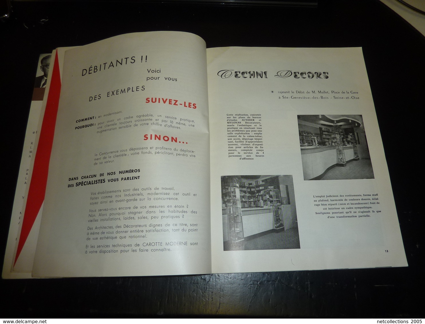 LA REVUE DES DEBITS DE TABACS N°1 OCTOBRE 1958 CAROTTE MODERNE + DEPLIANT CIGARETTE GITANE GAULOISE PHILIP MORRIS (AD)