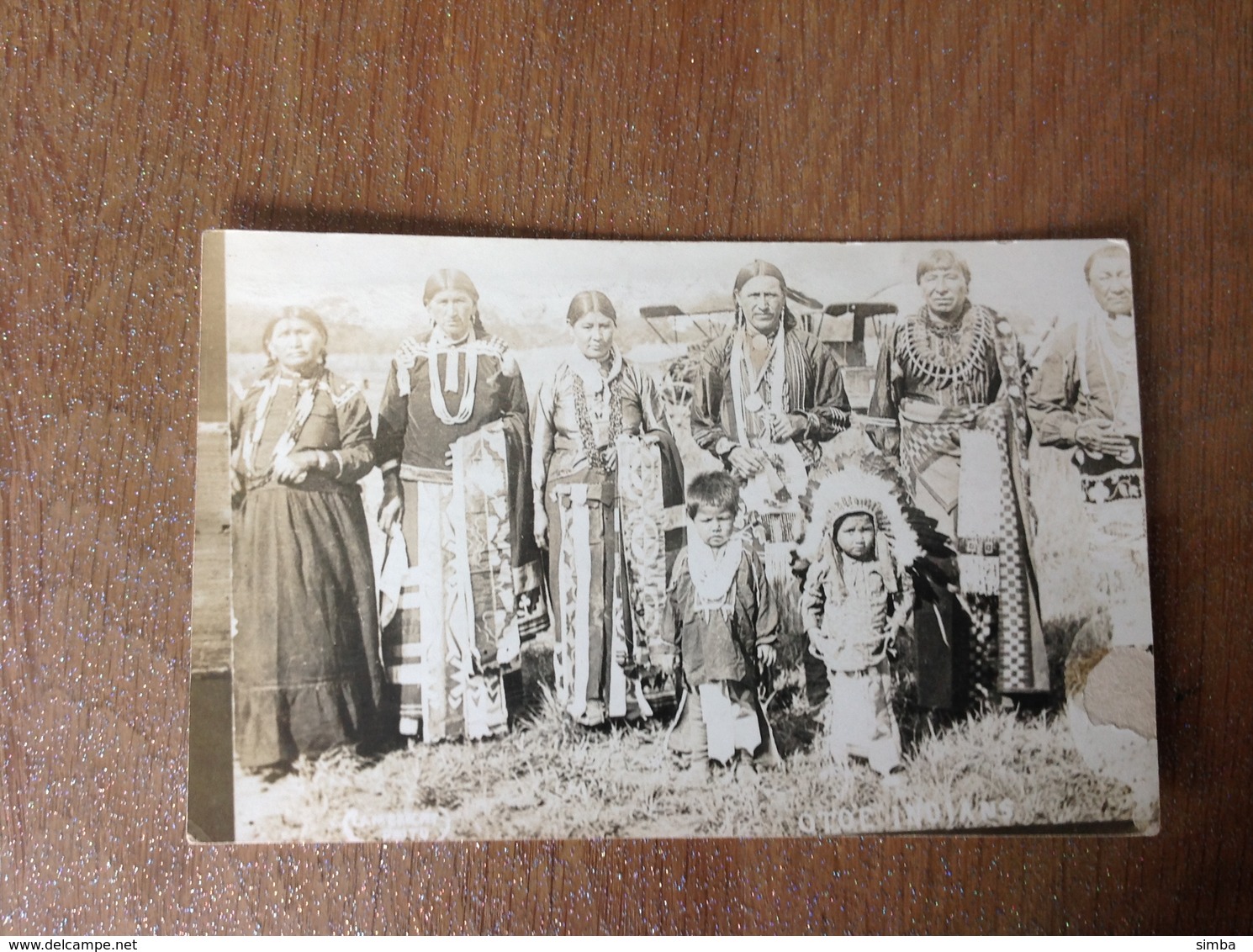 Photo Carte A Situer Groupe D'indien - Non Classés