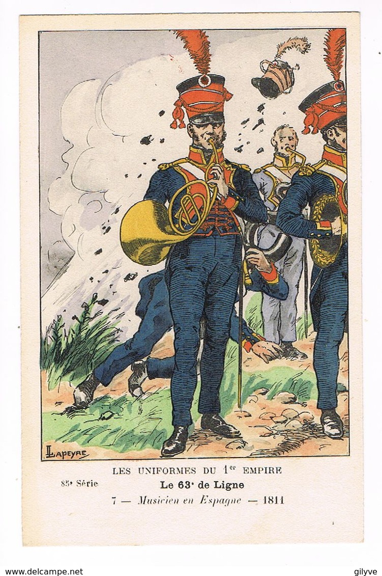 Uniforme 1er Empire. 63e De Ligne.1811.Musicien . L.Lapeyre. (13) - Uniforms