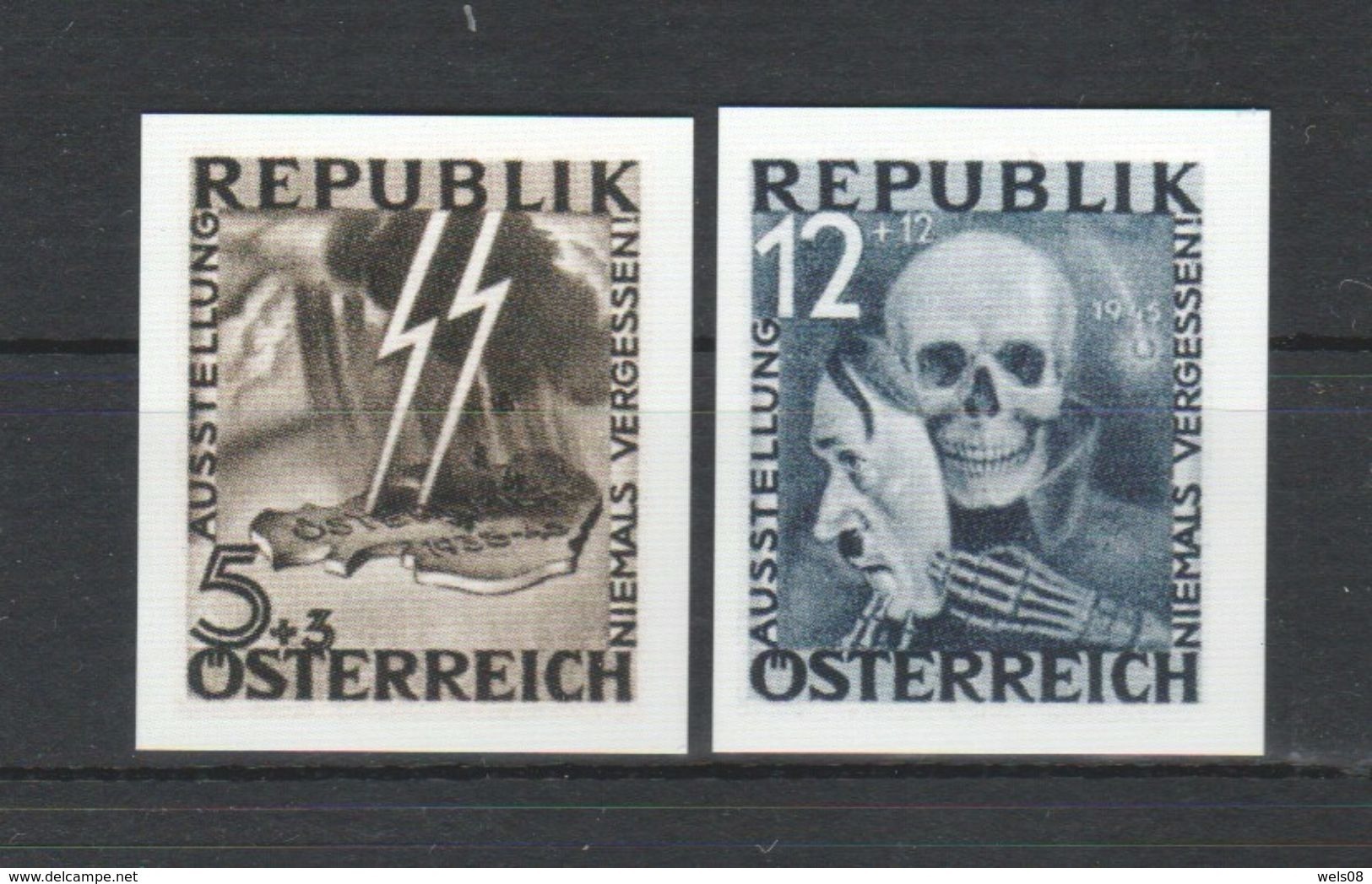 Österreich 1946: "Blitz-Totenmaske" Ungez., Nicht Verausgabt, Faksimile - Ungebraucht