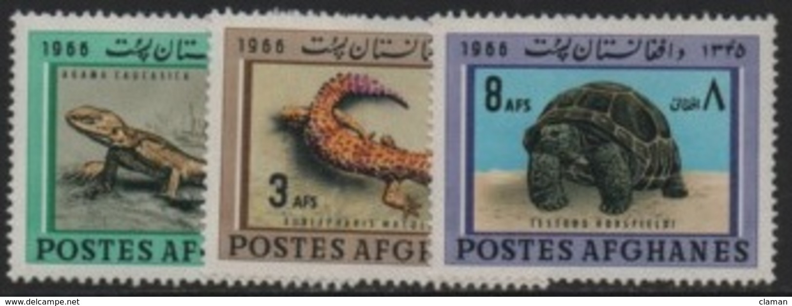 Afghanistan - 1966 Animals-Animaux-Tiere (Turtle/Lizard-Tortue/Lézard)  ** - Afghanistan